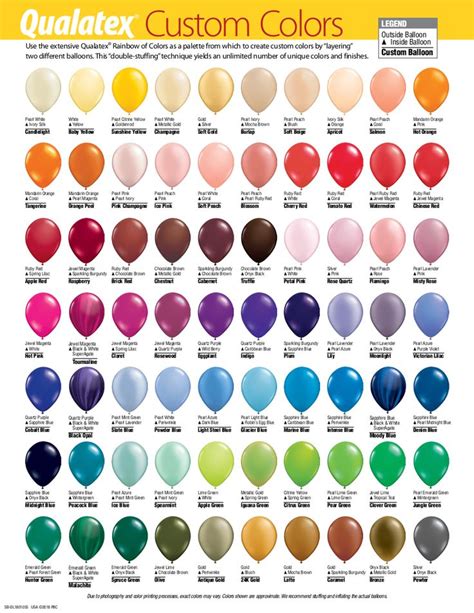 qualatex color chart 2023|qualatex custom balloon colors.